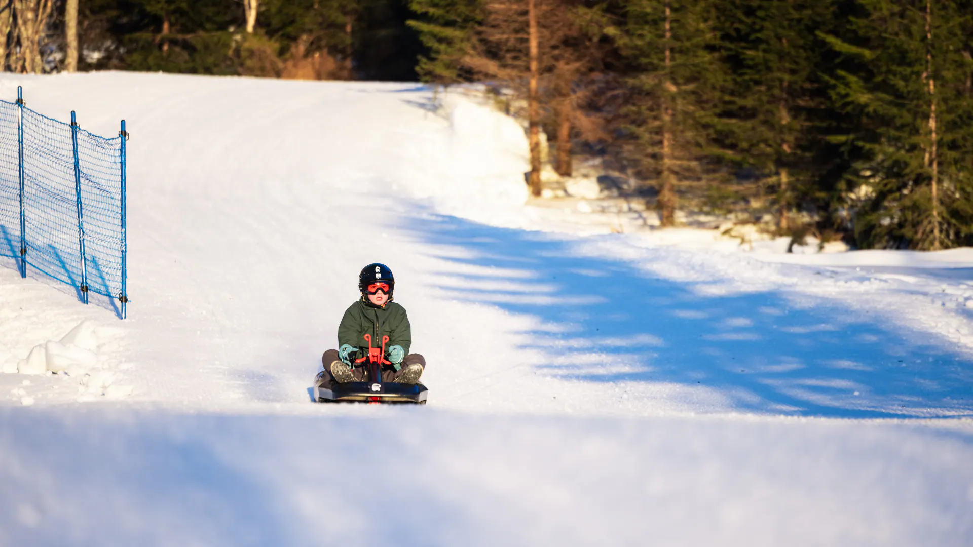 Sledding at Skarmoen
