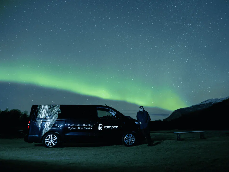 Northern lights over the fjord outside Bodø, Nordland