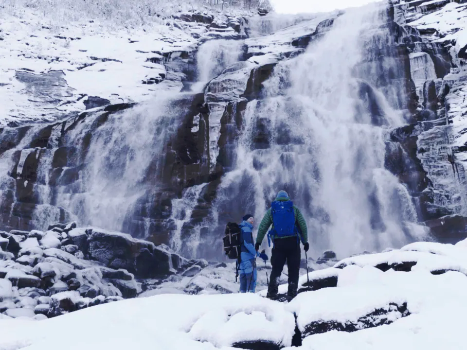 Scenic snowshoe hike